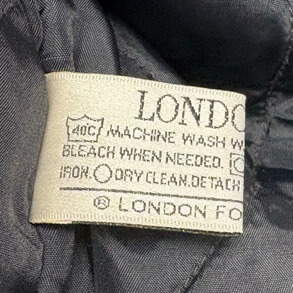 Vintage London Fog Fur Trim Parka Coat Black Hooded Winter Jacket Women’s Size M - Picture 12 of 13